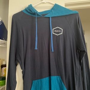 Black and blue RVCA long sleeve Shirt
